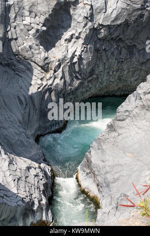 La gorge de l'Alcantara, Sicile, Europe Banque D'Images