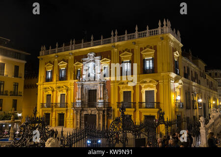 Palacio Episcopal. Malaga, Andalousie, espagne. Banque D'Images