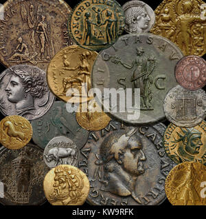 Vieilles pièces de monnaie Banque D'Images