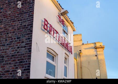 Extérieur de Britannia Inn, Boston, Lincolnshire, Angleterre Banque D'Images