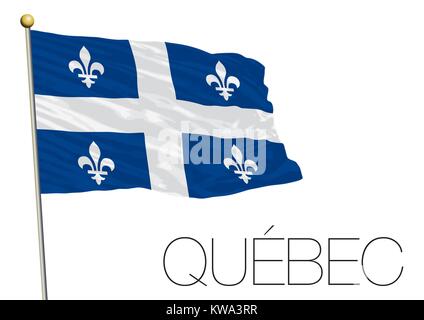 Drapeau régional du Québec, Canada Illustration de Vecteur