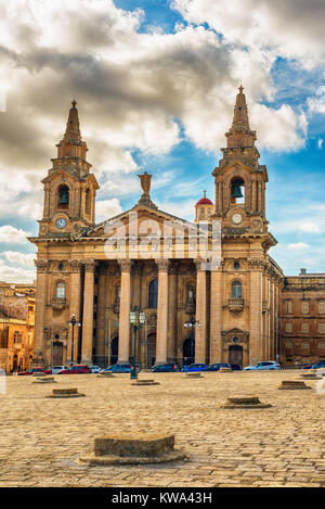 Église Saint Publius à Valletta, Malte Banque D'Images