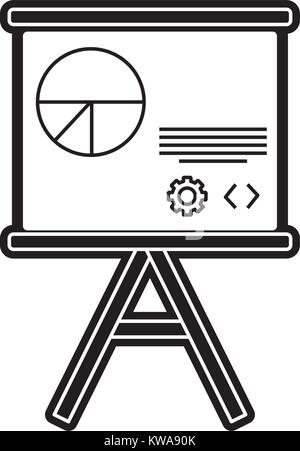 Statistiques sur tableau blanc Illustration de Vecteur