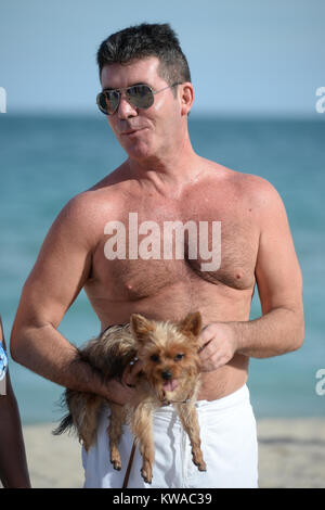 SMG Simon Cowell Lauren Silverman   FLXX Eric Cowell Beach   bébé nouveau-né 022414 22.JPG MIAMI, FL - 24 février : les nouveaux parents Simon Cowell et Lauren Silverman profitez de la plage de Miami avec leur Yorkshire Terriers, Sqiddly et Diddly. Cowell et Silverman se félicite de leur fils le jour de la Saint Valentin il y a 10 jours le 24 février 2014 à Delray Beach, en Floride. (Photo par les tempêtes Media Group) Personnes : Simon Cowell  Eric Cowell Lauren Silverman Banque D'Images