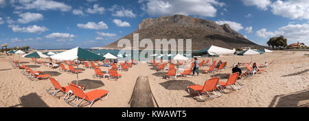 Stavros, Zorba's Beach, un décor de cinéma pour le film Zorba le Grec, péninsule d'Akrotiri, Chania, Crète, Grèce, Europe, Grèce, Chania, Crète, Grèce, Eur Banque D'Images