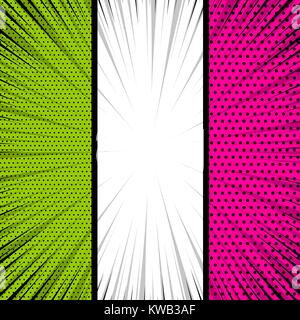 Pop art comic book toile couleur Illustration de Vecteur