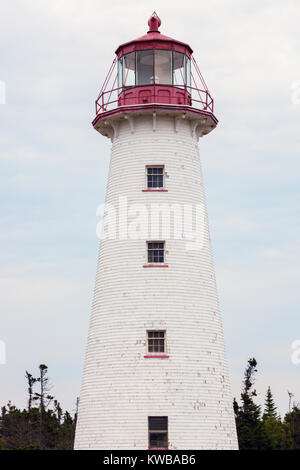 Le phare de Point Prim sur l'Île du Prince Édouard. Prince Edward Island, Canada. Banque D'Images