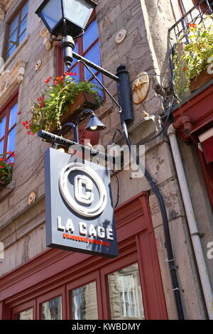 La Cage - Brasserie Restaurant sportif dans le Vieux Montréal, Québec, Canada Banque D'Images