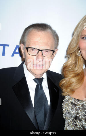 NEW YORK, NY - 07 OCTOBRE : Larry King, Shawn King participe à la Fondation Frères Gala Robert De Niro et Carlos Slim du Waldorf Astoria, le 7 octobre 2014 à New York City People : Larry King, Shawn King Banque D'Images