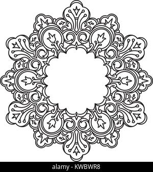 Rare, hexagonales, de la dentelle, du cadre décoratif avec place vide pour votre texte. Vector illustration. Illustration de Vecteur