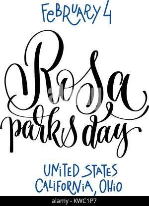 4 février - journée Rosa Parks - États-Unis Californie, l'Ohio Illustration de Vecteur