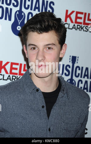 NEW YORK, NY - 18 novembre : Shawn Mendes assiste aux musiciens sur l'appel à l'espace de célébration du 15e anniversaire le 18 novembre 2014 à New York. People : Shawn Mendes Banque D'Images