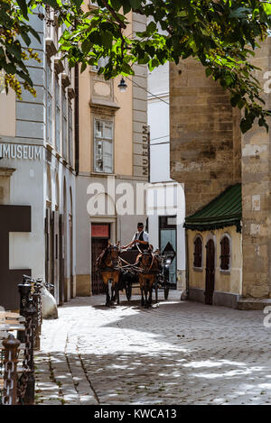 Vienne, Autriche - 16 août 2017 : en calèche dans Seitzergasse centre-ville historique de Vienne Banque D'Images