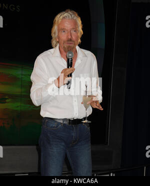 NEW YORK, NY - 22 SEPTEMBRE : Sir Richard Branson occupe le lancement mondial de l'oie grise Virgin Atlantic à l'American Museum of Natural History le 22 septembre 2014 à New York City People : Sir Richard Branson Banque D'Images