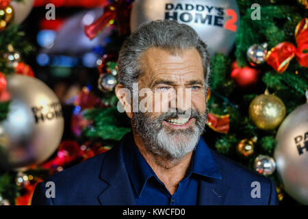 Mel Gibson assiste à la première UK de Daddy's Home 2 À VUE West End le jeudi 16 novembre 2017. Sur la photo : Mel Gibson. Banque D'Images