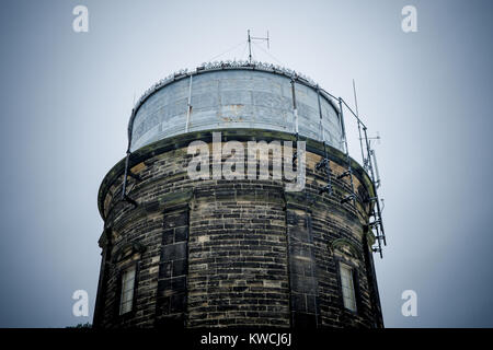 Water Tower - Harlow Hill, Harrogate, North Yorkshire, Royaume-Uni. Point le plus élevé dans la région de Harrogate donnant sur la ville et au-delà. Banque D'Images