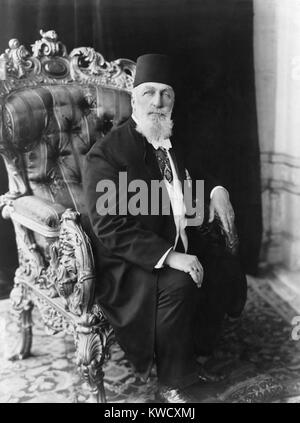 Sultan Ottoman Mehmed VI a succédé à son frère mort, Mehmed V, en 1918. Il régna si la défaite des puissances centrales, dont la Turquie, et de la situation difficile de l'accord de paix du Traité de Sèvres. Son règne a pris fin en 1922 lorsque le Grand Turc (BSLOC 2017 1 105) Banque D'Images