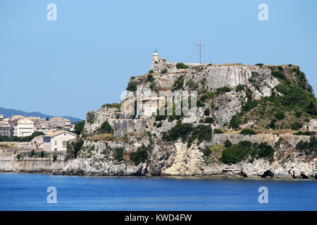 Ancienne forteresse la ville de Corfou en Grèce Banque D'Images