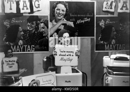 Maytag Laveuse pièce lors de l'exposition de la vallée de Champlain, New York en août 1941. (BSLOC   2014 13 221) Banque D'Images