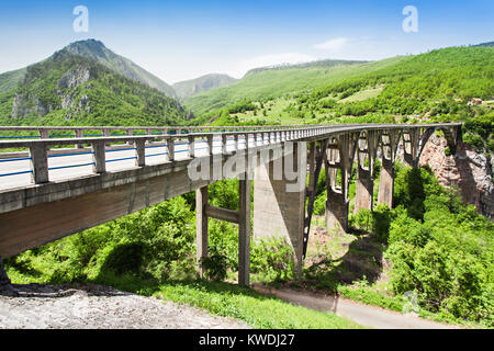 Tara Bridge est un pont en arc en béton sur la rivière Tara au Monténégro Banque D'Images