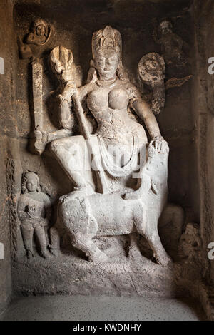 Les grottes d'Ellora près de Aurangabad, l'état de Maharashtra en Inde Banque D'Images