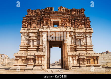 Vijayanagara temple hindou et ruines, Hampi, Inde Banque D'Images