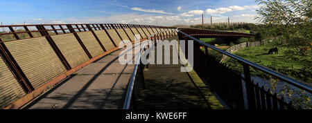 Le pont sur la rivière Nene, Whittlesey, Cambridgeshire, Angleterre, Royaume-Uni Banque D'Images