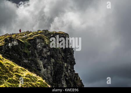 Welsh Valley Rock Face Banque D'Images