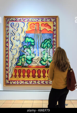 Visiteur à la fenêtre 'à' à Tahiti, 1935, par Henri Matisse, au Musée Matisse, Nice, France, seulement éditoriale Banque D'Images