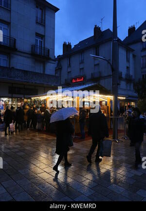 Vin chaud vin chaud stall Tours France Décembre 2017 Banque D'Images