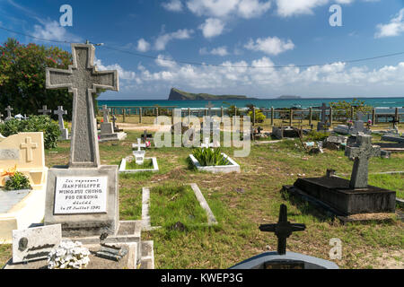 Friedhof suis Cap Malheureux, Rivière du Rempart, Ile Maurice Cap Malheureux | Afrika, cimetière, Rivière du Rempart, Ile Maurice, Afrique du Sud Banque D'Images