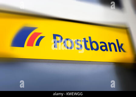 Signe de la banque postale, la Postbank der Schild Banque D'Images