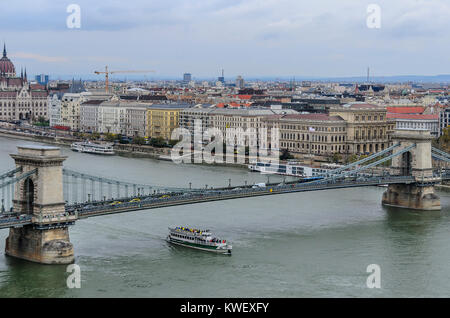 Vue de Budapest du Palais Royal. Banque D'Images