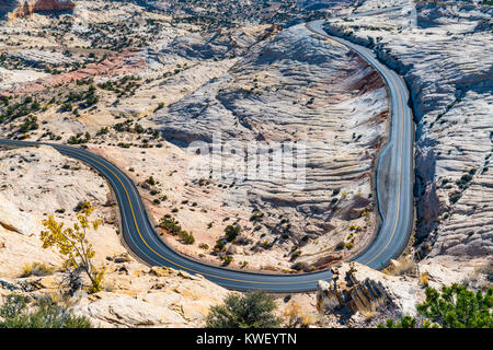 Scenic Route 12 à travers l'étonnante et unique paysage de Grand Staircase-Escalante National Monument (Utah) Banque D'Images