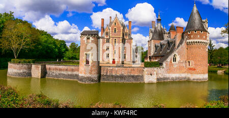 Impressionnant château du Moulin,Val de Loire,France. Banque D'Images