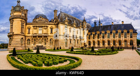 Magnifique château de Chamtilly,voir avec jardins,France. Banque D'Images