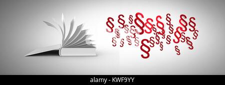 Icônes de symbole de section 3D et rotation de la page de livre ouverte Banque D'Images