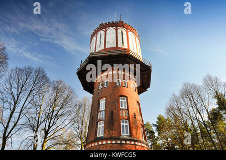 La tour historique de l'eau Plaine d'épandage fluvio-glaciaire Dickkopp dans Lohbruegge, Hambourg, Allemagne, Europe, Historischer Wasserturm Sander Dickkopp dans Lohbruegge, Deutschland Banque D'Images