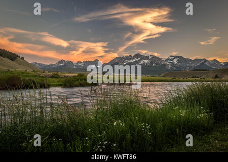 Salmon River Sunset Banque D'Images