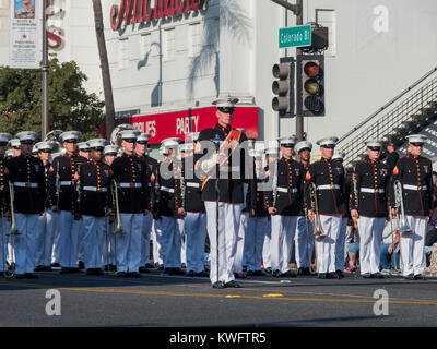 Pasadena, JAN 1 : San Diego voir bande maritime de la superbe Tournoi de la célèbre Rose Parade le Jan 1, 2017 à Pasadena, Californie, États-Unis Banque D'Images