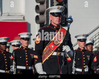 Pasadena, JAN 1 : San Diego voir bande maritime de la superbe Tournoi de la célèbre Rose Parade le Jan 1, 2017 à Pasadena, Californie, États-Unis Banque D'Images