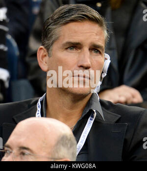 NEW YORK, NY - 09 SEPTEMBRE : Jim Caviezel montres le masculin match final entre Novak Djokovic et Rafael Nadal de la Serbie de l'Espagne au jour 15 de l'US Open 2013 à l'USTA Billie Jean King National Tennis Center le 9 septembre 2013 dans le quartier de rinçage de la Queens Borough de New York City People : Jim Caviezel Banque D'Images