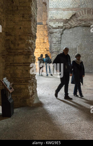 France, Paris, à l'intérieur du Musée de Cluny, ruines romaines. Banque D'Images