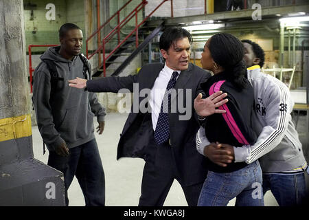 11 mai 2006 - Prendre la tête des photos du film - . Antonio Banderas comme Pierre Dulaine, Rob Brown comme Rock et Yaya Da Costa comme Larhette à New Line Cinema prendre la tête. (Crédit Image : © New Line Cinema/Photos/ZUMApress.com) Banque D'Images