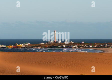 Dunes de sable et l'océan, Cabo Polonio, Uruguay Banque D'Images