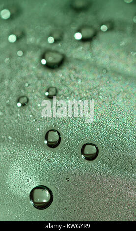 Image macro gouttes de condensation sur la bouteille en plastique Banque D'Images