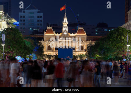 L'hôtel de ville, Ho Chi Minh, Vietnam. Banque D'Images