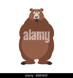 J'avais peur de l'ours. Oh mon dieu des animaux icônes emoji. Peur Grizzly. Vector illustration Illustration de Vecteur