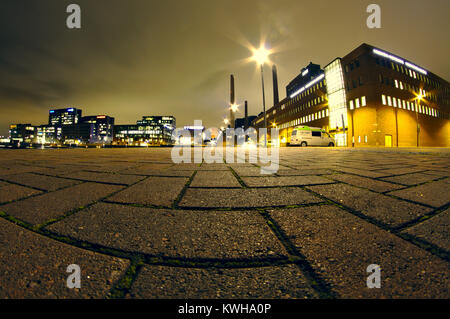 Ville la nuit - Helsinki Salmisaari Banque D'Images