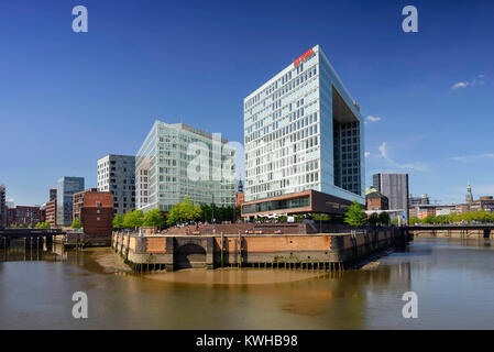 Mirror-publishing company building et Ericus-Contor Ericusspitze dans la région de la ville portuaire de Hambourg, Allemagne, Europe, Spiegel-Verlagsgeb¤Ã ude und Banque D'Images